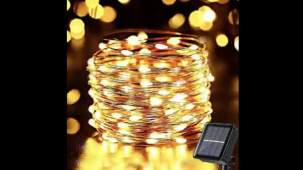 Lighthouse 20m Solar LED Copper Wire Warm White Fairy Solar Lights